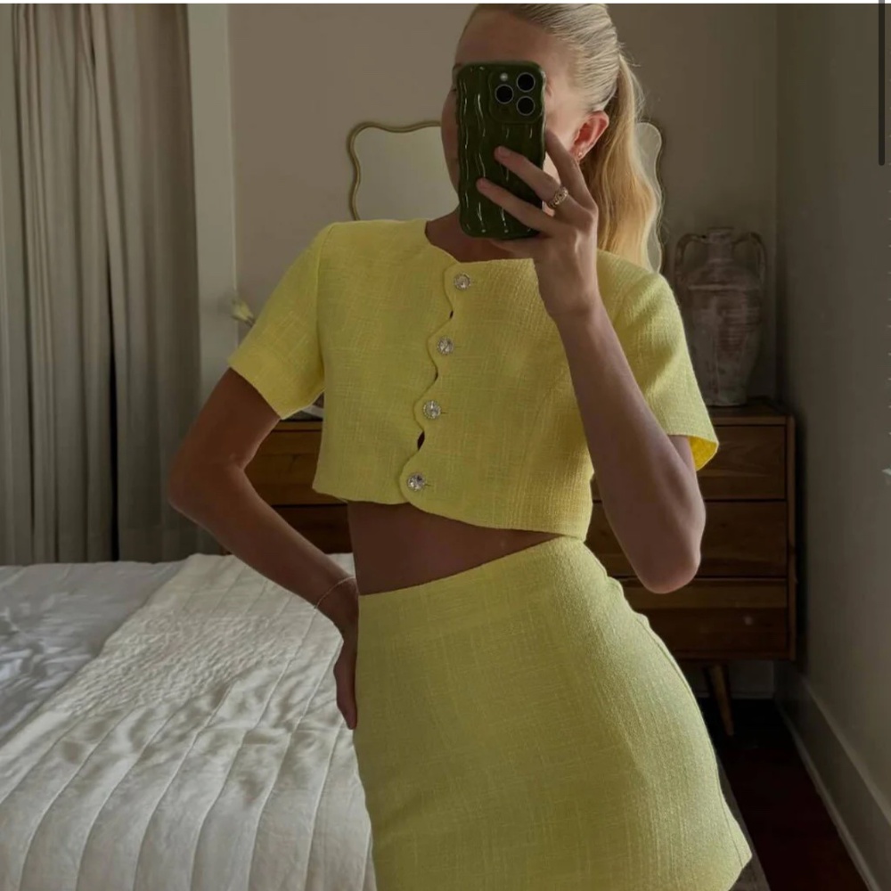 Sunday Yellow Mini Skirt